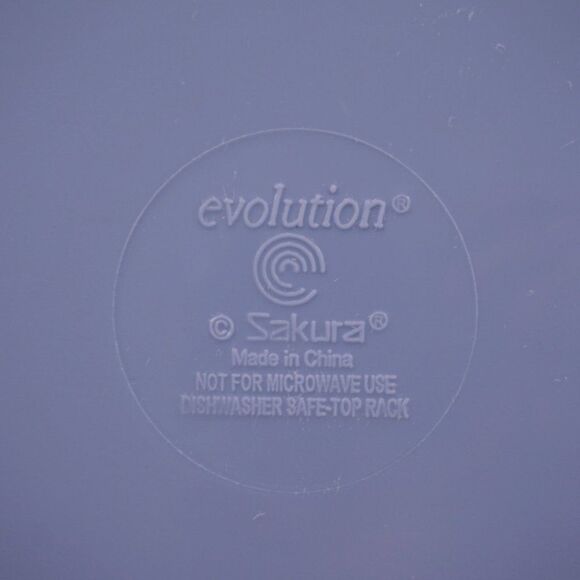 4 Sakura Evolution Melamine Plates Gracey Knight Design Blue with Cherrie 9.25" - Picture 6 of 8